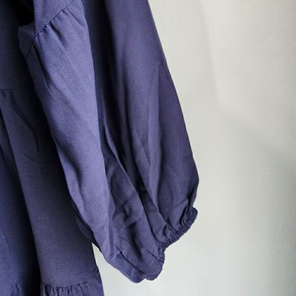 Cosonsen Swing Shift Long Sleeve V Neck Tunic Dress - Picture 3 of 13